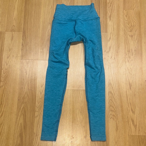 Alphalete size XS turquoise Teal Leggings gym yoga workout pants - Picture 2 of 10